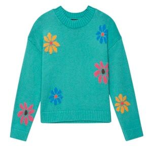 Rails Multi-flowers Zoey Sweater. Size Small in Green. EUC.